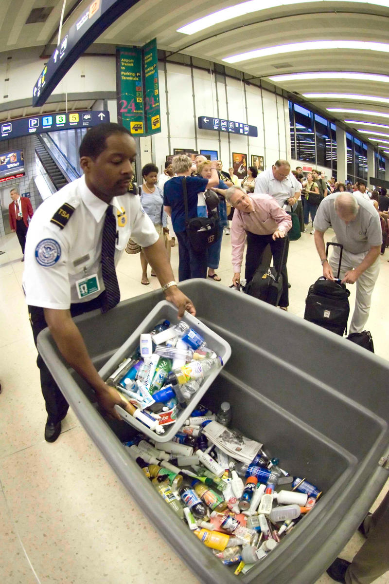 Flammable items allowed or banned by TSA, Firearms allowed or banned by TSA, Food allowed or banned by TSA, Household items and tools allowed or banned by TSA, Medical items allowed or banned by TSA, Sharp objects allowed or banned by TSA, Sports, camping items allowed or banned by TSA, Miscellaneous allowed or banned by TSA, What is TSA's 3-1-1 rule?, TSA's top 10 'best catches' of 2024, Additional screening always possible at airport security, My item isn't listed. How can I make sure it's OK?