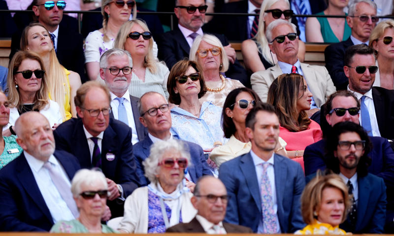 Stephen Fry, Rob Brydon and wife Claire Brydon, Annabel Croft, Ellie Goulding, Bjorn Borg and wife Patricia, Fiona Shaw and wife Sonali Deraniyagala , Ben Whishaw , Cherie Blair, Dame Darcey Bussell, Jonathan Edwards, Daisy and Pearl Lowe, Emma Hayes, David Suchet and wife Sheila, Samir Shah