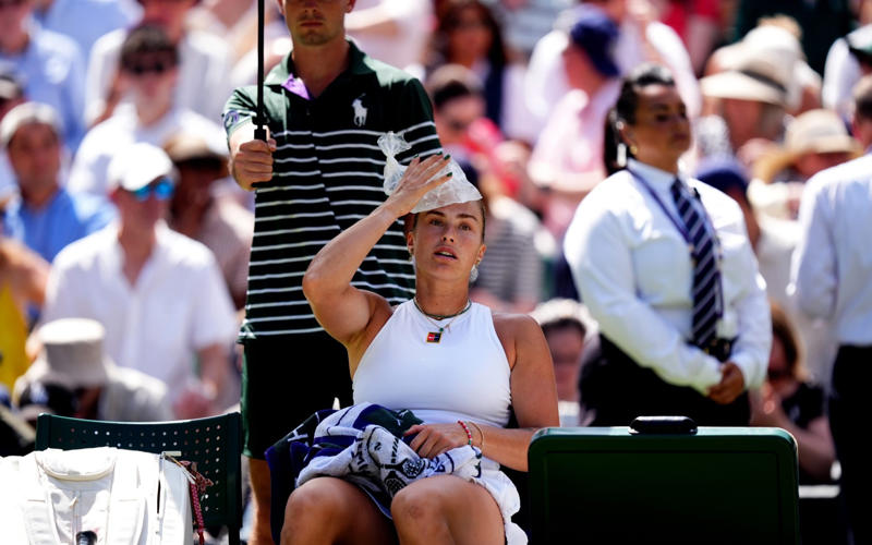 04:15 PM BST, Sabalenka* 4-6, 6-4, 4-6 Anisimova, 04:09 PM BST, Sabalenka 4-6, 6-4, 4-5 Anisimova*, 04:03 PM BST, Sabalenka* 4-6, 6-4, 3-5 Anisimova, 04:03 PM BST, Sabalenka 4-6, 6-4, 2-5 Anisimova*, 03:57 PM BST, Sabalenka* 4-6, 6-4, 2-4 Anisimova, 03:52 PM BST, Sabalenka 4-6, 6-4, 1-4 Anisimova*, 03:45 PM BST, Sabalenka* 4-6, 6-4, 1-3 Anisimova, 03:39 PM BST, Sabalenka 4-6, 6-4, 1-2 Anisimova*, 03:34 PM BST, Sabalenka* 4-6, 6-4, 1-1 Anisimova, 03:28 PM BST, Final set: Sabalenka 4-6, 6-4, 1-0 Anisimova*, 03:25 PM BST, ‘The match feels like it’s turning’, 03:21 PM BST, Sabalenka* 4-6, 6-4 Anisimova, 03:17 PM BST, Sabalenka 4-6, 5-4 Anisimova*, 03:08 PM BST, ‘Terrible game from Anisimova’, 03:07 PM BST, Sabalenka* 4-6, 5-3 Anisimova, 03:03 PM BST, ‘Anismova warned by umpire’, 03:02 PM BST, Sabalenka 4-6, 4-3 Anisimova*, 02:59 PM BST, Sabalenka* 4-6, 3-3 Anisimova, 02:55 PM BST, Sabalenka 4-6, 2-3 Anisimova*, 02:53 PM BST, Sabalenka* 4-6, 2-2 Anisimova, 02:52 PM BST, ‘Players’ confidence has been rocked by the various electronic line-calling issues’, 02:49 PM BST, Sabalenka 4-6, 1-2 Anisimova*, 02:46 PM BST, Sabalenka* 4-6, 1-1 Anisimova, 02:45 PM BST, Second set: Sabalenka 4-6, 0-1 Anisimova*, 02:39 PM BST, ‘The Anisimova backhand came up trumps’, 02:34 PM BST, Sabalenka* 4-6 Anisimova, 02:24 PM BST, ‘Stats are very similar at the moment’, 02:23 PM BST, It’s a very warm day on Centre Court, 02:20 PM BST, Sabalenka 4-5 Anisimova*, 02:16 PM BST, Sabalenka* 4-4 Anisimova, 02:14 PM BST, Sabalenka 3-4 Anisimova*, 02:06 PM BST, ‘Anisimova double-hander is one of the game’s great sights’, 02:04 PM BST, Sabalenka* 3-3 Anisimova, 01:59 PM BST, Sabalenka* 2-3 Anisimova, 01:53 PM BST, Sabalenka 2-3 Anisimova*, 01:50 PM BST, Sabalenka* 2-2 Anisimova, 01:48 PM BST, ‘Vulnerable-looking start from Sabalenka’, 01:47 PM BST, Sabalenka 1-2 Anisimova*, 01:44 PM BST, Sabalenka* 1-1 Anisimova, 01:40 PM BST, First set: Aryna Sabalenka 0-1 Amanda Anisimova* (*denotes server), 01:36 PM BST, Here we go!, 01:25 PM BST, Big day for the American, 01:20 PM BST, Another star-studded Royal Box, 01:11 PM BST, Sign up to our Women’s Sport newsletter, 01:00 PM BST, Women’s semi-final day