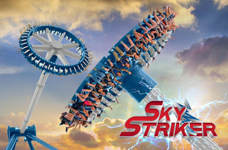 American Eagle, Batman: The Ride, The Dark Knight Coaster, The Flash: Vertical Velocity, Giant Drop, The Joker, Little Dipper, Maxx Force, Raging Bull, Sky Striker, Sprocket Rockets, Superman: Ultimate Flight, Wrath of Rakshasa, X Flight