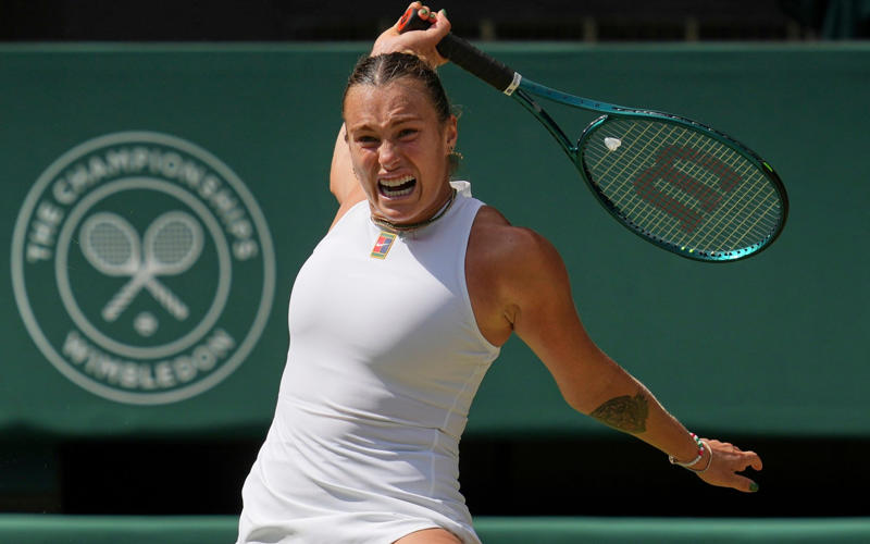04:15 PM BST, Sabalenka* 4-6, 6-4, 4-6 Anisimova, 04:09 PM BST, Sabalenka 4-6, 6-4, 4-5 Anisimova*, 04:03 PM BST, Sabalenka* 4-6, 6-4, 3-5 Anisimova, 04:03 PM BST, Sabalenka 4-6, 6-4, 2-5 Anisimova*, 03:57 PM BST, Sabalenka* 4-6, 6-4, 2-4 Anisimova, 03:52 PM BST, Sabalenka 4-6, 6-4, 1-4 Anisimova*, 03:45 PM BST, Sabalenka* 4-6, 6-4, 1-3 Anisimova, 03:39 PM BST, Sabalenka 4-6, 6-4, 1-2 Anisimova*, 03:34 PM BST, Sabalenka* 4-6, 6-4, 1-1 Anisimova, 03:28 PM BST, Final set: Sabalenka 4-6, 6-4, 1-0 Anisimova*, 03:25 PM BST, ‘The match feels like it’s turning’, 03:21 PM BST, Sabalenka* 4-6, 6-4 Anisimova, 03:17 PM BST, Sabalenka 4-6, 5-4 Anisimova*, 03:08 PM BST, ‘Terrible game from Anisimova’, 03:07 PM BST, Sabalenka* 4-6, 5-3 Anisimova, 03:03 PM BST, ‘Anismova warned by umpire’, 03:02 PM BST, Sabalenka 4-6, 4-3 Anisimova*, 02:59 PM BST, Sabalenka* 4-6, 3-3 Anisimova, 02:55 PM BST, Sabalenka 4-6, 2-3 Anisimova*, 02:53 PM BST, Sabalenka* 4-6, 2-2 Anisimova, 02:52 PM BST, ‘Players’ confidence has been rocked by the various electronic line-calling issues’, 02:49 PM BST, Sabalenka 4-6, 1-2 Anisimova*, 02:46 PM BST, Sabalenka* 4-6, 1-1 Anisimova, 02:45 PM BST, Second set: Sabalenka 4-6, 0-1 Anisimova*, 02:39 PM BST, ‘The Anisimova backhand came up trumps’, 02:34 PM BST, Sabalenka* 4-6 Anisimova, 02:24 PM BST, ‘Stats are very similar at the moment’, 02:23 PM BST, It’s a very warm day on Centre Court, 02:20 PM BST, Sabalenka 4-5 Anisimova*, 02:16 PM BST, Sabalenka* 4-4 Anisimova, 02:14 PM BST, Sabalenka 3-4 Anisimova*, 02:06 PM BST, ‘Anisimova double-hander is one of the game’s great sights’, 02:04 PM BST, Sabalenka* 3-3 Anisimova, 01:59 PM BST, Sabalenka* 2-3 Anisimova, 01:53 PM BST, Sabalenka 2-3 Anisimova*, 01:50 PM BST, Sabalenka* 2-2 Anisimova, 01:48 PM BST, ‘Vulnerable-looking start from Sabalenka’, 01:47 PM BST, Sabalenka 1-2 Anisimova*, 01:44 PM BST, Sabalenka* 1-1 Anisimova, 01:40 PM BST, First set: Aryna Sabalenka 0-1 Amanda Anisimova* (*denotes server), 01:36 PM BST, Here we go!, 01:25 PM BST, Big day for the American, 01:20 PM BST, Another star-studded Royal Box, 01:11 PM BST, Sign up to our Women’s Sport newsletter, 01:00 PM BST, Women’s semi-final day