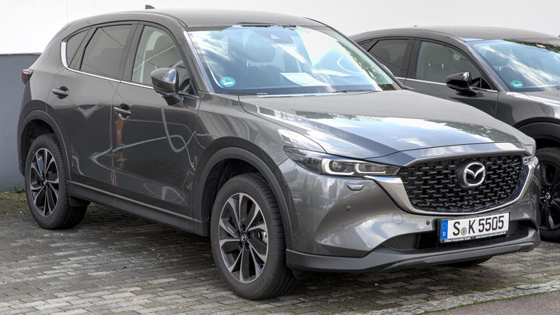 5. Mazda CX-5 1. Toyota Corolla Hybrid, 2. Genesis GV70, 3. Honda CR-V, 4. Hyundai Sonata, 5. Mazda CX-5, 6. Subaru Forester, 7. Kia Soul, 8. Nissan Rogue, 9. Toyota Camry, 10. Ford Escape, 11. Chevrolet Bolt EUV, 12. Honda Fit, 13. Hyundai Kona, 14. Chrysler Pacifica, 15. Jeep Renegade, 16. Tesla Model 3, 17. Volkswagen ID.4, 18. Ford Maverick, 19. Kia Niro, 20. Toyota Sienna