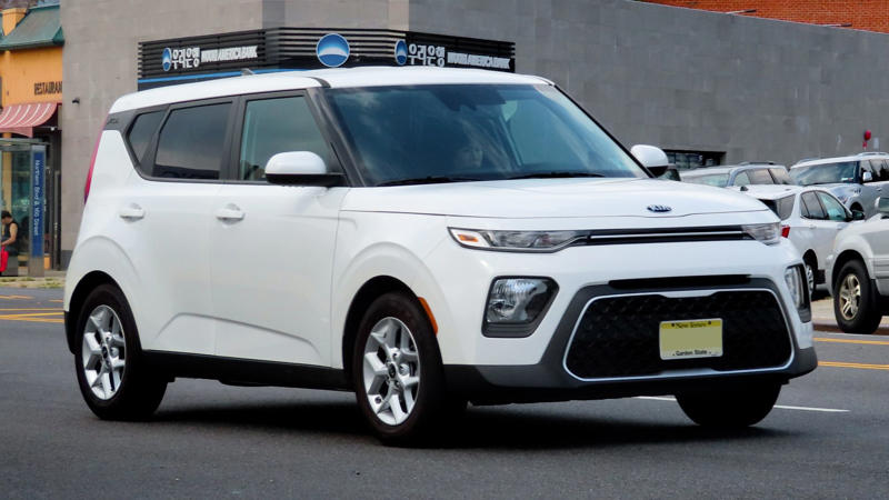 7. Kia Soul 1. Toyota Corolla Hybrid, 2. Genesis GV70, 3. Honda CR-V, 4. Hyundai Sonata, 5. Mazda CX-5, 6. Subaru Forester, 7. Kia Soul, 8. Nissan Rogue, 9. Toyota Camry, 10. Ford Escape, 11. Chevrolet Bolt EUV, 12. Honda Fit, 13. Hyundai Kona, 14. Chrysler Pacifica, 15. Jeep Renegade, 16. Tesla Model 3, 17. Volkswagen ID.4, 18. Ford Maverick, 19. Kia Niro, 20. Toyota Sienna
