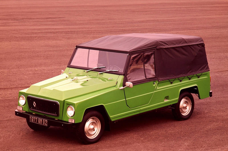 Renault Rodeo (1970) Renault 4 (1961), Toyota Century (1967), Renault Rodeo (1970), Volkswagen SP2 (1972), Lancia Stratos (1973), Citroën GS/GSA (1979), Mercedes-Benz G W460 (1979), Volkswagen Transporter pickup (1979), Alfa Romeo 33 (1983), Ford Fiesta XR2 (1984), Peugeot 205 GTI (1984), Toyota Land Cruiser 70 (1984), Lancia Thema 8.32 (1986), BMW 3 Series Touring (1987), Nissan Pao (1989), Volkswagen Rallye Golf (1989), Volkswagen Golf Country (1990), Suzuki Cappuccino (1991), Autozam AZ-1 (1992), Citroën Xantia (1992), Audi RS 2 Avant (1994), Renault Sport Spider (1995), Alfa Romeo 156 (1996), Peugeot 106 Rallye (1996), Honda Civic Type R (1997 - 2017), Subaru Impreza 22B-STI (1998), Pagani Zonda (1999), Nissan Skyline GT-R R34 (1999), TVR Sagaris (2005), Chrysler 300C Touring (2006), Holden VE Ute (2007), Volkswagen Scirocco (2008), Dacia Duster (2009), Honda N-One (2012), Mercedes-Benz C-Class Estate (2014), Subaru Levorg (2014), Volkswagen Passat Mk8 (2014), Aston Martin Lagonda Taraf (2015), Audi RS3 Sportback (2015), Alpine A110 (2017), Volkswagen Up GTI (2017), Suzuki Jimny (2018), Audi RS 4 Avant (2018), Ford Fiesta ST (2018), Ford Focus ST Estate (2019), Volkswagen ID 3 (2019), Honda E (2019), Mercedes-Benz A45 S AMG (2019), Ford Puma (2020), Toyota GR Yaris (2020), Mercedes-Benz Unimog (2021), BMW M3 Touring (2022), Renault 5 (2025)