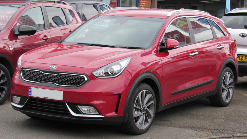 19. Kia Niro 1. Toyota Corolla Hybrid, 2. Genesis GV70, 3. Honda CR-V, 4. Hyundai Sonata, 5. Mazda CX-5, 6. Subaru Forester, 7. Kia Soul, 8. Nissan Rogue, 9. Toyota Camry, 10. Ford Escape, 11. Chevrolet Bolt EUV, 12. Honda Fit, 13. Hyundai Kona, 14. Chrysler Pacifica, 15. Jeep Renegade, 16. Tesla Model 3, 17. Volkswagen ID.4, 18. Ford Maverick, 19. Kia Niro, 20. Toyota Sienna