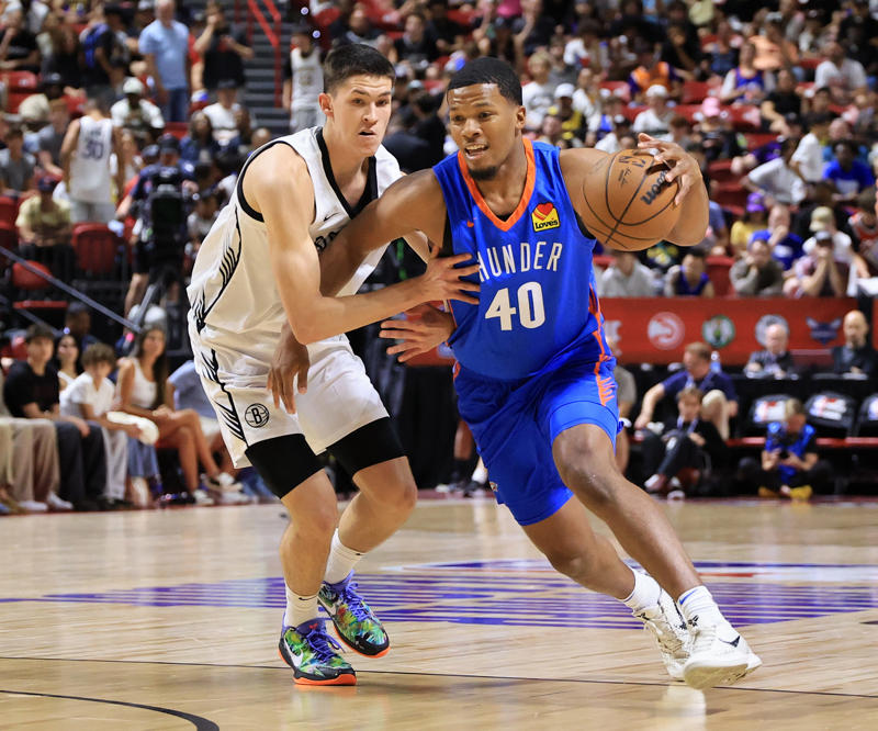 Top five two-way candidates for OKC Thunder, Chris Youngblood, Malevy Leons, Jazian Gortman, Erik Reynolds II, Payton Sandfort or Viktor Lakhin