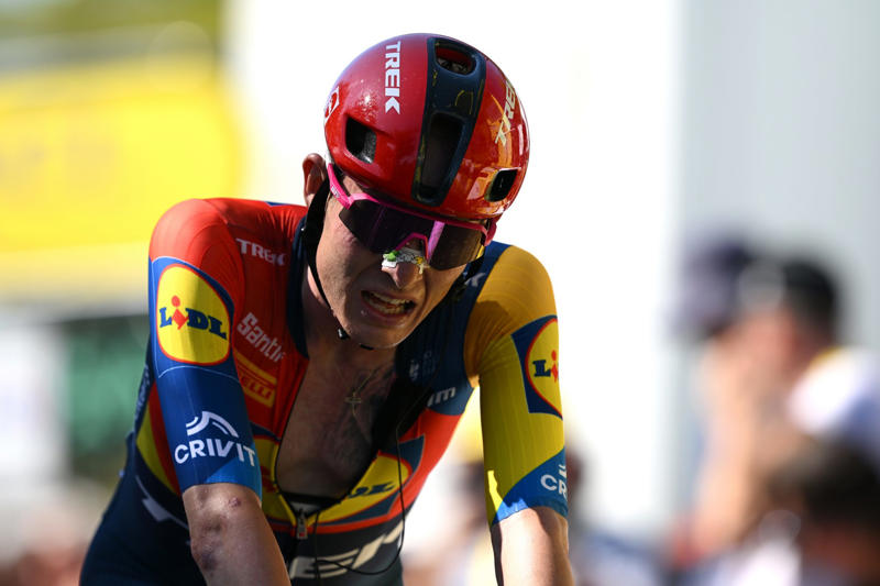 10: Mattias Skjelmose - Lidl-Trek 10: Mattias Skjelmose - Lidl-Trek, 8: Florian Lipowitz - Red Bull-BORA-hansgrohe, 7: Oscar Onley - Team Picnic-PostNL, 6: Matteo Jorgenson - Team Visma-Lease a Bike, 5: Mathieu van der Poel - Alpecin-Deceuninck, 4: Jonas Vingegaard - Team Visma-Lease a Bike, 3: Kévin Vauquelin - Arkéa-B&B, 2: Remco Evenepoel - Soudal Quick-Step