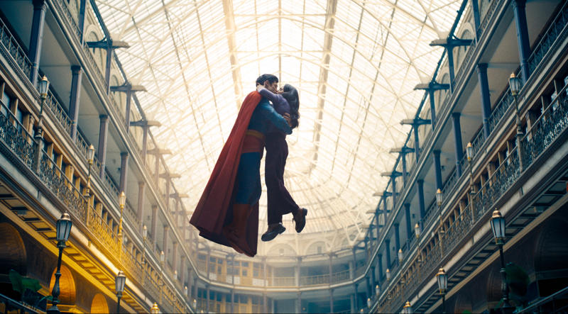 The Leader Building on Superior Avenue doubles as the Daily Planet, Public Square and its surrounding figure prominently in the movie, Key Tower atrium features a key emotional scene for Superman, James Gunn turns to Lake County and Mentor Headlands for one scene, Isabela Merced, aka Hawkgirl, gets ultimate Cleveland shot with Terminal Tower, No Cleveland movie is complete without Progressive Field, PNC Center is the focus of a Superman defeat, What would a ‘Superman’ film be without a little romance?