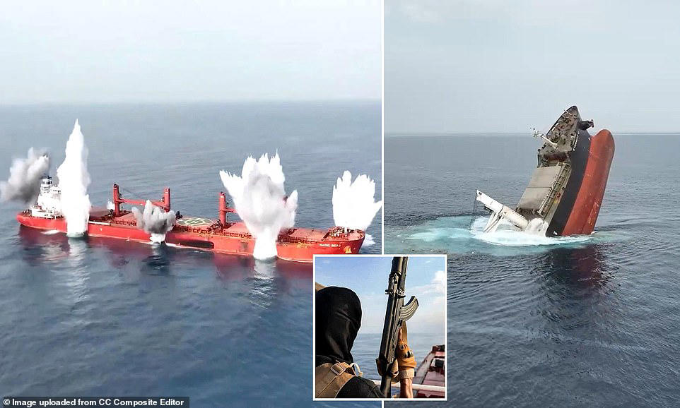 Fears grow over global shipping after Houthis sink two ships in a week