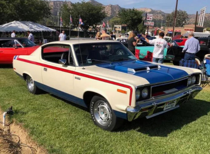 AMC Rebel Machine Plymouth Road Runner, Chevrolet Nova SS 396, Ford Mustang Boss 429, Chevrolet Chevelle SS 454 LS6, Dodge Super Bee, Plymouth GTX, Pontiac Firebird Trans Am 455, Pontiac GTO Judge, Oldsmobile 442 W-30, Buick GSX Stage 1, AMC Rebel Machine, Dodge Dart Sport 340, Mercury Cyclone Spoiler 429
