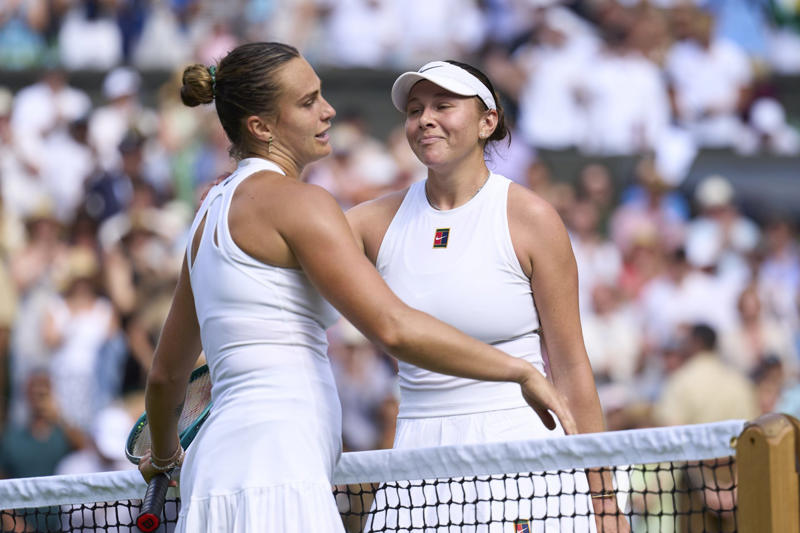 Stunned Sabalenka Wimbledon final, Stunned Sabalenka, “Just indescribable”, Second player in Open era history, Always been expected, US Open girls title, Showing promise, French Open Semis, Mental demons, “Struggling with the lifestyle”, Taking a break, Finding her way back, Back to winning ways, Artist on and off the court, Raising money