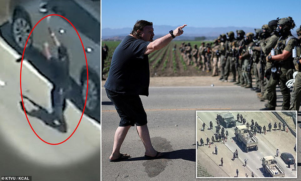ICE protester opens fire on agents in clash at California farm