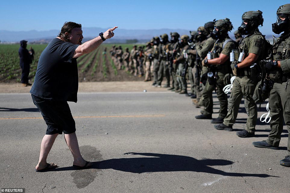 ICE protester opens fire on agents in clash at California farm