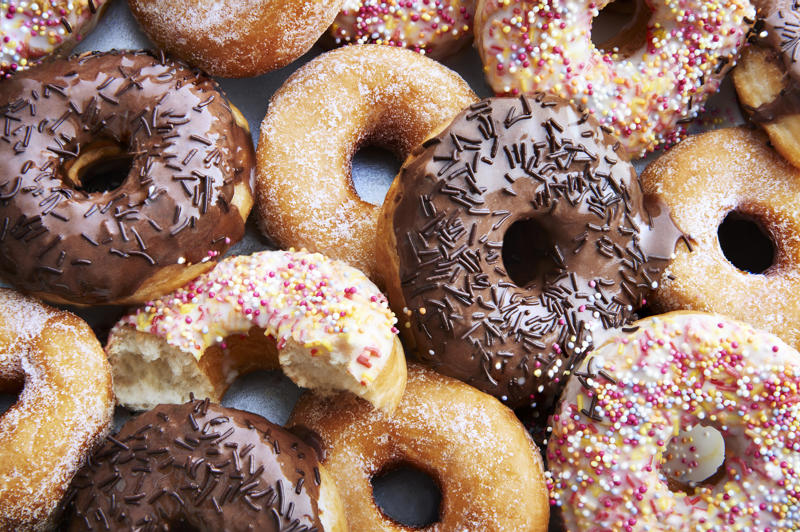 Doughnuts America: Built by immigrants, Most Americans can trace ancestry to an immigrant, Trump’s immigrant mother and grandparents, Immigrants make America great, Doughnuts, Hamburgers, Basketball, Blue jeans, Levi’s jeans, The telephone, A Scot and an Italian, Overlooked contributions, Russian co-founder, Immigrants in US workforce