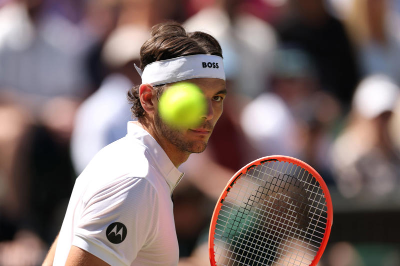 Wimbledon men’s semi-finals live, *Djokovic 3-6 2-5 Sinner, Djokovic 3-6 2-4 Sinner*, *Djokovic 3-6 1-4 Sinner, Djokovic 3-6 1-3 Sinner*, *Djokovic 3-6 0-3 Sinner, Djokovic 3-6 0-2 Sinner*, *Djokovic 3-6 0-1 Sinner, FIRST SET! Djokovic 3-6 Sinner*, Djokovic saves set points! *Djokovic 3-5 Sinner, *Djokovic 3-5 Sinner, Djokovic 3-4 Sinner*, *Djokovic 2-4 Sinner, Djokovic 2-3 Sinner*, *Djokovic 1-3 Sinner, Break of serve! Djokovic 1-2 Sinner*, *Djokovic 1-1 Sinner, Here we go..., Djokovic and Sinner on court! Read our match preview, Alcaraz on his hat-trick bid and Djokovic vs Sinner, GAME, SET AND MATCH! ALCARAZ WINS, Alcaraz saves two set points in tiebreak!, Fritz turns tiebreak around..., Alcaraz leads tiebreak at change of ends, *Alcaraz 6-4, 5-7, 6-3, 6-6 Fritz, *Alcaraz 6-4, 5-7, 6-3, 3-3 Fritz, SET! ALCARAZ IN FRONT ONCE MORE, Alcaraz breaks to love, SET! FRITZ TIES SEMI-FINAL OUT OF NOWHERE, Alcaraz 6-4, 4-4 Fritz*, SET! ALCARAZ LEADS SEMI-FINAL, *Alcaraz 3-2 Fritz – eye issue for Spaniard, The key weapon Djokovic has which could beat Sinner, Wimbledon 2025 live: Today’s big story, How Jannik Sinner explained doping contamination to escape serious ban, Sabalenka, fainting fans, and a fall at a familiar hurdle