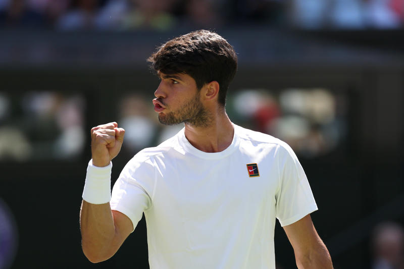 Wimbledon men’s semi-finals live, Sinner on French Open final rematch with Alcaraz, Sinner on Djokovic’s injury woes, Sinner on his first Wimbledon final this Sunday, GAME, SET AND MATCH! SINNER WINS, *Djokovic 3-6 3-6 4-5 Sinner*, *Djokovic 3-6 3-6 3-5 Sinner, Sinner breaks again! Djokovic 3-6 3-6 3-4 Sinner*, *Djokovic 3-6 3-6 3-3 Sinner, Sinner breaks back! Djokovic 3-6 3-6 3-2 Sinner*, *Djokovic 3-6 3-6 3-1 Sinner, Djokovic 3-6 3-6 3-0 Sinner*, Djokovic breaks! Djokovic 3-6 3-6 2-0 Sinner, Djokovic 3-6 3-6 1-0 Sinner*, Djokovic 3-6 3-6 Sinner, Djokovic takes medical timeout! Djokovic 3-6 3-6 Sinner, Djokovic calls trainer! Djokovic 3-6 3-6 Sinner, SECOND SET! Djokovic 3-6 3-6 Sinner, Djokovic 3-6 3-5 Sinner*, *Djokovic 3-6 2-5 Sinner, *Djokovic 3-6 2-5 Sinner, *Djokovic 3-6 2-5 Sinner, Djokovic 3-6 2-4 Sinner*, *Djokovic 3-6 1-4 Sinner, Djokovic 3-6 1-3 Sinner*, *Djokovic 3-6 0-3 Sinner, Djokovic 3-6 0-2 Sinner*, *Djokovic 3-6 0-1 Sinner, FIRST SET! Djokovic 3-6 Sinner*, Djokovic saves set points! *Djokovic 3-5 Sinner, *Djokovic 3-5 Sinner, Djokovic 3-4 Sinner*, *Djokovic 2-4 Sinner, Djokovic 2-3 Sinner*, *Djokovic 1-3 Sinner, Break of serve! Djokovic 1-2 Sinner*, *Djokovic 1-1 Sinner, Here we go..., Djokovic and Sinner on court! Read our match preview, Alcaraz on his hat-trick bid and Djokovic vs Sinner, GAME, SET AND MATCH! ALCARAZ WINS, Alcaraz saves two set points in tiebreak!, Fritz turns tiebreak around..., Alcaraz leads tiebreak at change of ends, *Alcaraz 6-4, 5-7, 6-3, 6-6 Fritz, *Alcaraz 6-4, 5-7, 6-3, 3-3 Fritz, SET! ALCARAZ IN FRONT ONCE MORE, Alcaraz breaks to love, SET! FRITZ TIES SEMI-FINAL OUT OF NOWHERE, Alcaraz 6-4, 4-4 Fritz*, SET! ALCARAZ LEADS SEMI-FINAL, *Alcaraz 3-2 Fritz – eye issue for Spaniard, The key weapon Djokovic has which could beat Sinner, Wimbledon 2025 live: Today’s big story, How Jannik Sinner explained doping contamination to escape serious ban, Sabalenka, fainting fans, and a fall at a familiar hurdle