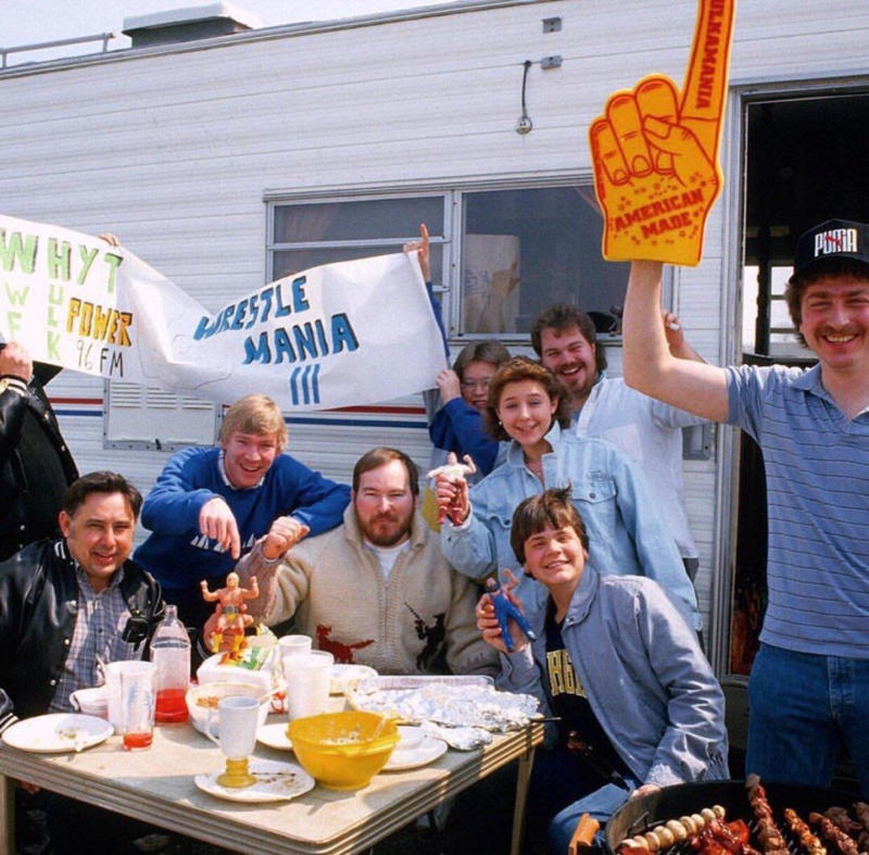 4. Getting Hyped for Wrestlemania (1987) 1. Pregaming Before ‘The Who’ Concert in Pittsburgh (Early 1980s), 2. Tailgating in a Full Suit at a Packers Game (Late 1970s), 3. Creatively Catching the All-Star Game in San Diego (1992), 4. Getting Hyped for Wrestlemania (1987), 5. New York Cosmos Fans Tailgating at Giants Stadium (1970s), 6. Tailgating at a ‘Genesis’ Concert, 7. Ringing in the Raiders’ Season Opener (1984), 8. Grilling at Milwaukee’s County Stadium (1977), 9. Throwing ‘Em Back at the Philadelphia Eagles Game (1983), 10. Tailgating at Shea Stadium After the Mets Won the World Series (1986), 11. Tailgating After a Dirt Bike Race Out in the Boondocks (1970s), 12. Tailgate Keg (1950s), 13. Going All Out for the Browns vs. Oilers Game (1988), 14. The Country Squire Was the Ultimate Picnic Ride (1960), 15. The Classiest Tailgate (1954), 16. There’s a Full Bar in the Trunk … (1980)
