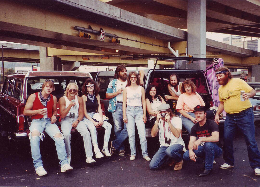 1. Pregaming Before ‘The Who’ Concert in Pittsburgh (Early 1980s) 1. Pregaming Before ‘The Who’ Concert in Pittsburgh (Early 1980s), 2. Tailgating in a Full Suit at a Packers Game (Late 1970s), 3. Creatively Catching the All-Star Game in San Diego (1992), 4. Getting Hyped for Wrestlemania (1987), 5. New York Cosmos Fans Tailgating at Giants Stadium (1970s), 6. Tailgating at a ‘Genesis’ Concert, 7. Ringing in the Raiders’ Season Opener (1984), 8. Grilling at Milwaukee’s County Stadium (1977), 9. Throwing ‘Em Back at the Philadelphia Eagles Game (1983), 10. Tailgating at Shea Stadium After the Mets Won the World Series (1986), 11. Tailgating After a Dirt Bike Race Out in the Boondocks (1970s), 12. Tailgate Keg (1950s), 13. Going All Out for the Browns vs. Oilers Game (1988), 14. The Country Squire Was the Ultimate Picnic Ride (1960), 15. The Classiest Tailgate (1954), 16. There’s a Full Bar in the Trunk … (1980)