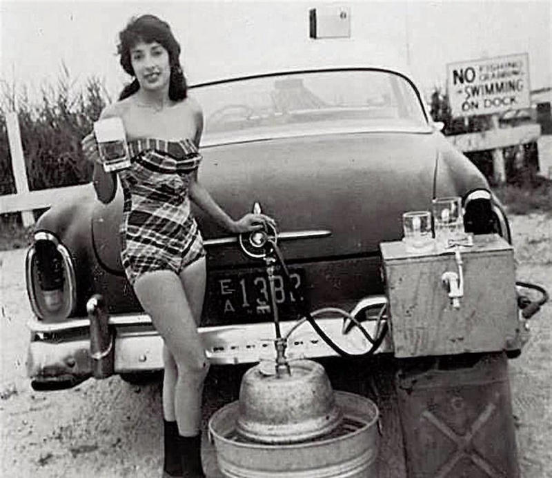 12. Tailgate Keg (1950s) 1. Pregaming Before ‘The Who’ Concert in Pittsburgh (Early 1980s), 2. Tailgating in a Full Suit at a Packers Game (Late 1970s), 3. Creatively Catching the All-Star Game in San Diego (1992), 4. Getting Hyped for Wrestlemania (1987), 5. New York Cosmos Fans Tailgating at Giants Stadium (1970s), 6. Tailgating at a ‘Genesis’ Concert, 7. Ringing in the Raiders’ Season Opener (1984), 8. Grilling at Milwaukee’s County Stadium (1977), 9. Throwing ‘Em Back at the Philadelphia Eagles Game (1983), 10. Tailgating at Shea Stadium After the Mets Won the World Series (1986), 11. Tailgating After a Dirt Bike Race Out in the Boondocks (1970s), 12. Tailgate Keg (1950s), 13. Going All Out for the Browns vs. Oilers Game (1988), 14. The Country Squire Was the Ultimate Picnic Ride (1960), 15. The Classiest Tailgate (1954), 16. There’s a Full Bar in the Trunk … (1980)