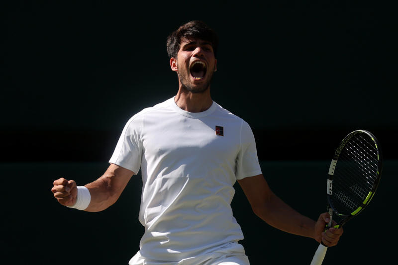 Wimbledon men’s semi-finals live, *Djokovic 3-6 2-5 Sinner, Djokovic 3-6 2-4 Sinner*, *Djokovic 3-6 1-4 Sinner, Djokovic 3-6 1-3 Sinner*, *Djokovic 3-6 0-3 Sinner, Djokovic 3-6 0-2 Sinner*, *Djokovic 3-6 0-1 Sinner, FIRST SET! Djokovic 3-6 Sinner*, Djokovic saves set points! *Djokovic 3-5 Sinner, *Djokovic 3-5 Sinner, Djokovic 3-4 Sinner*, *Djokovic 2-4 Sinner, Djokovic 2-3 Sinner*, *Djokovic 1-3 Sinner, Break of serve! Djokovic 1-2 Sinner*, *Djokovic 1-1 Sinner, Here we go..., Djokovic and Sinner on court! Read our match preview, Alcaraz on his hat-trick bid and Djokovic vs Sinner, GAME, SET AND MATCH! ALCARAZ WINS, Alcaraz saves two set points in tiebreak!, Fritz turns tiebreak around..., Alcaraz leads tiebreak at change of ends, *Alcaraz 6-4, 5-7, 6-3, 6-6 Fritz, *Alcaraz 6-4, 5-7, 6-3, 3-3 Fritz, SET! ALCARAZ IN FRONT ONCE MORE, Alcaraz breaks to love, SET! FRITZ TIES SEMI-FINAL OUT OF NOWHERE, Alcaraz 6-4, 4-4 Fritz*, SET! ALCARAZ LEADS SEMI-FINAL, *Alcaraz 3-2 Fritz – eye issue for Spaniard, The key weapon Djokovic has which could beat Sinner, Wimbledon 2025 live: Today’s big story, How Jannik Sinner explained doping contamination to escape serious ban, Sabalenka, fainting fans, and a fall at a familiar hurdle