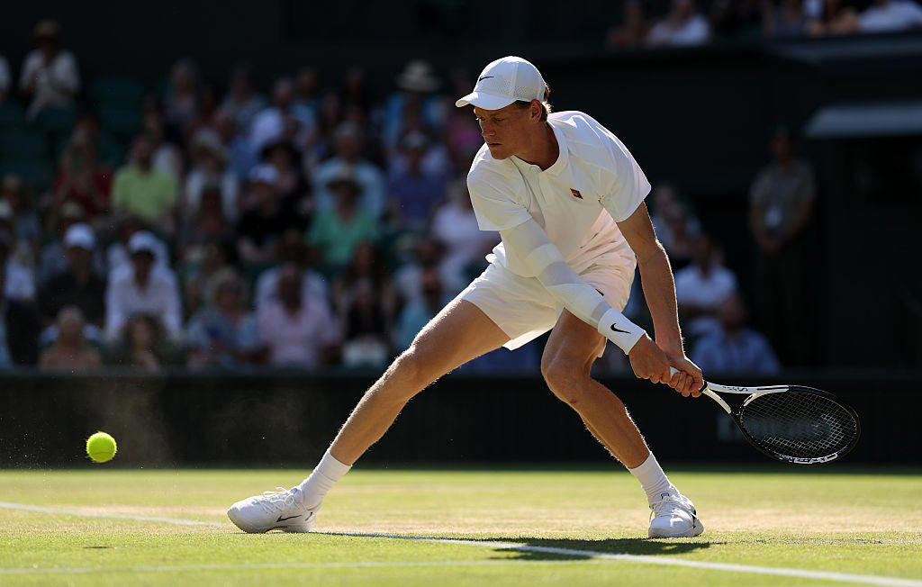 Wimbledon men’s semi-finals live, Sinner on French Open final rematch with Alcaraz, Sinner on Djokovic’s injury woes, Sinner on his first Wimbledon final this Sunday, GAME, SET AND MATCH! SINNER WINS, *Djokovic 3-6 3-6 4-5 Sinner*, *Djokovic 3-6 3-6 3-5 Sinner, Sinner breaks again! Djokovic 3-6 3-6 3-4 Sinner*, *Djokovic 3-6 3-6 3-3 Sinner, Sinner breaks back! Djokovic 3-6 3-6 3-2 Sinner*, *Djokovic 3-6 3-6 3-1 Sinner, Djokovic 3-6 3-6 3-0 Sinner*, Djokovic breaks! Djokovic 3-6 3-6 2-0 Sinner, Djokovic 3-6 3-6 1-0 Sinner*, Djokovic 3-6 3-6 Sinner, Djokovic takes medical timeout! Djokovic 3-6 3-6 Sinner, Djokovic calls trainer! Djokovic 3-6 3-6 Sinner, SECOND SET! Djokovic 3-6 3-6 Sinner, Djokovic 3-6 3-5 Sinner*, *Djokovic 3-6 2-5 Sinner, *Djokovic 3-6 2-5 Sinner, *Djokovic 3-6 2-5 Sinner, Djokovic 3-6 2-4 Sinner*, *Djokovic 3-6 1-4 Sinner, Djokovic 3-6 1-3 Sinner*, *Djokovic 3-6 0-3 Sinner, Djokovic 3-6 0-2 Sinner*, *Djokovic 3-6 0-1 Sinner, FIRST SET! Djokovic 3-6 Sinner*, Djokovic saves set points! *Djokovic 3-5 Sinner, *Djokovic 3-5 Sinner, Djokovic 3-4 Sinner*, *Djokovic 2-4 Sinner, Djokovic 2-3 Sinner*, *Djokovic 1-3 Sinner, Break of serve! Djokovic 1-2 Sinner*, *Djokovic 1-1 Sinner, Here we go..., Djokovic and Sinner on court! Read our match preview, Alcaraz on his hat-trick bid and Djokovic vs Sinner, GAME, SET AND MATCH! ALCARAZ WINS, Alcaraz saves two set points in tiebreak!, Fritz turns tiebreak around..., Alcaraz leads tiebreak at change of ends, *Alcaraz 6-4, 5-7, 6-3, 6-6 Fritz, *Alcaraz 6-4, 5-7, 6-3, 3-3 Fritz, SET! ALCARAZ IN FRONT ONCE MORE, Alcaraz breaks to love, SET! FRITZ TIES SEMI-FINAL OUT OF NOWHERE, Alcaraz 6-4, 4-4 Fritz*, SET! ALCARAZ LEADS SEMI-FINAL, *Alcaraz 3-2 Fritz – eye issue for Spaniard, The key weapon Djokovic has which could beat Sinner, Wimbledon 2025 live: Today’s big story, How Jannik Sinner explained doping contamination to escape serious ban, Sabalenka, fainting fans, and a fall at a familiar hurdle