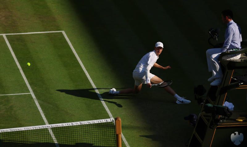 Wimbledon men’s semi-finals live, Sinner on French Open final rematch with Alcaraz, Sinner on Djokovic’s injury woes, Sinner on his first Wimbledon final this Sunday, GAME, SET AND MATCH! SINNER WINS, *Djokovic 3-6 3-6 4-5 Sinner*, *Djokovic 3-6 3-6 3-5 Sinner, Sinner breaks again! Djokovic 3-6 3-6 3-4 Sinner*, *Djokovic 3-6 3-6 3-3 Sinner, Sinner breaks back! Djokovic 3-6 3-6 3-2 Sinner*, *Djokovic 3-6 3-6 3-1 Sinner, Djokovic 3-6 3-6 3-0 Sinner*, Djokovic breaks! Djokovic 3-6 3-6 2-0 Sinner, Djokovic 3-6 3-6 1-0 Sinner*, Djokovic 3-6 3-6 Sinner, Djokovic takes medical timeout! Djokovic 3-6 3-6 Sinner, Djokovic calls trainer! Djokovic 3-6 3-6 Sinner, SECOND SET! Djokovic 3-6 3-6 Sinner, Djokovic 3-6 3-5 Sinner*, *Djokovic 3-6 2-5 Sinner, *Djokovic 3-6 2-5 Sinner, *Djokovic 3-6 2-5 Sinner, Djokovic 3-6 2-4 Sinner*, *Djokovic 3-6 1-4 Sinner, Djokovic 3-6 1-3 Sinner*, *Djokovic 3-6 0-3 Sinner, Djokovic 3-6 0-2 Sinner*, *Djokovic 3-6 0-1 Sinner, FIRST SET! Djokovic 3-6 Sinner*, Djokovic saves set points! *Djokovic 3-5 Sinner, *Djokovic 3-5 Sinner, Djokovic 3-4 Sinner*, *Djokovic 2-4 Sinner, Djokovic 2-3 Sinner*, *Djokovic 1-3 Sinner, Break of serve! Djokovic 1-2 Sinner*, *Djokovic 1-1 Sinner, Here we go..., Djokovic and Sinner on court! Read our match preview, Alcaraz on his hat-trick bid and Djokovic vs Sinner, GAME, SET AND MATCH! ALCARAZ WINS, Alcaraz saves two set points in tiebreak!, Fritz turns tiebreak around..., Alcaraz leads tiebreak at change of ends, *Alcaraz 6-4, 5-7, 6-3, 6-6 Fritz, *Alcaraz 6-4, 5-7, 6-3, 3-3 Fritz, SET! ALCARAZ IN FRONT ONCE MORE, Alcaraz breaks to love, SET! FRITZ TIES SEMI-FINAL OUT OF NOWHERE, Alcaraz 6-4, 4-4 Fritz*, SET! ALCARAZ LEADS SEMI-FINAL, *Alcaraz 3-2 Fritz – eye issue for Spaniard, The key weapon Djokovic has which could beat Sinner, Wimbledon 2025 live: Today’s big story, How Jannik Sinner explained doping contamination to escape serious ban, Sabalenka, fainting fans, and a fall at a familiar hurdle