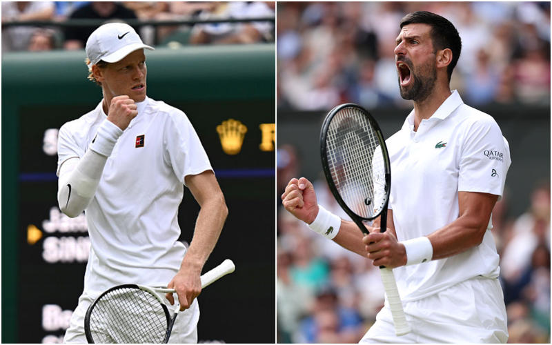 Sinner vs Djokovic latest news, Thanks for following!, Sinner looks ahead to final showdown against Alcaraz, Just too good!, Sinner 6-3 6-3 6-4 Djokovic, Sinner 6-3 6-3 *5-4 Djokovic, Sinner 6-3 6-3 5-3* Djokovic, Sinner 6-3 6-3 *4-3 Djokovic, Sinner 6-3 6-3 3-3* Djokovic, Sinner 6-3 6-3 *2-3 Djokovic, Sinner 6-3 6-3 1-3* Djokovic, Sinner 6-3 6-3 *0-3 Djokovic, Sinner 6-3 6-3 *0-3 Djokovic, Sinner 6-3 6-3 0-2* Djokovic, Sinner 6-3 6-3 *0-1 Djokovic, Sinner 6-3 6-3 Djokovic, Sinner 6-3 *5-3 Djokovic, Sinner 6-3 5-2* Djokovic, Sinner 6-3 5-2* Djokovic, Sinner 6-3 *4-2 Djokovic, Sinner 6-3 4-1* Djokovic, Sinner 6-3 *3-1 Djokovic, Sinner 6-3 3-0* Djokovic, Sinner 6-3 *2-0 Djokovic, Sinner 6-3 1-0* Djokovic, Sinner 6-3 Djokovic, Sinner 5-3* Djokovic, Sinner *4-3 Djokovic, Sinner 4-2* Djokovic, Sinner *3-2 Djokovic, Sinner 3-1* Djokovic, Sinner *2-1 Djokovic, Sinner 1-1* Djokovic, Sinner *0-1 Djokovic, Here we go!, Not long to wait!, Alcaraz run continues, Game, set and match!, Centre Court update, Djokovic preparing to take on dominant duo, Sinner can be confident, Djokovic's Wimbledon dominance, Standard Sport prediction, Start time, How to watch Sinner vs Djokovic, Good afternoon!
