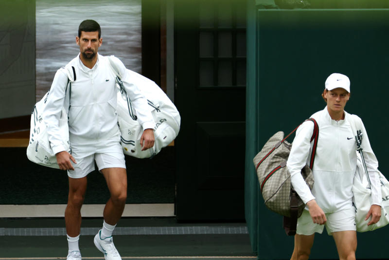 Sinner vs Djokovic latest news, Thanks for following!, Sinner looks ahead to final showdown against Alcaraz, Just too good!, Sinner 6-3 6-3 6-4 Djokovic, Sinner 6-3 6-3 *5-4 Djokovic, Sinner 6-3 6-3 5-3* Djokovic, Sinner 6-3 6-3 *4-3 Djokovic, Sinner 6-3 6-3 3-3* Djokovic, Sinner 6-3 6-3 *2-3 Djokovic, Sinner 6-3 6-3 1-3* Djokovic, Sinner 6-3 6-3 *0-3 Djokovic, Sinner 6-3 6-3 *0-3 Djokovic, Sinner 6-3 6-3 0-2* Djokovic, Sinner 6-3 6-3 *0-1 Djokovic, Sinner 6-3 6-3 Djokovic, Sinner 6-3 *5-3 Djokovic, Sinner 6-3 5-2* Djokovic, Sinner 6-3 5-2* Djokovic, Sinner 6-3 *4-2 Djokovic, Sinner 6-3 4-1* Djokovic, Sinner 6-3 *3-1 Djokovic, Sinner 6-3 3-0* Djokovic, Sinner 6-3 *2-0 Djokovic, Sinner 6-3 1-0* Djokovic, Sinner 6-3 Djokovic, Sinner 5-3* Djokovic, Sinner *4-3 Djokovic, Sinner 4-2* Djokovic, Sinner *3-2 Djokovic, Sinner 3-1* Djokovic, Sinner *2-1 Djokovic, Sinner 1-1* Djokovic, Sinner *0-1 Djokovic, Here we go!, Not long to wait!, Alcaraz run continues, Game, set and match!, Centre Court update, Djokovic preparing to take on dominant duo, Sinner can be confident, Djokovic's Wimbledon dominance, Standard Sport prediction, Start time, How to watch Sinner vs Djokovic, Good afternoon!