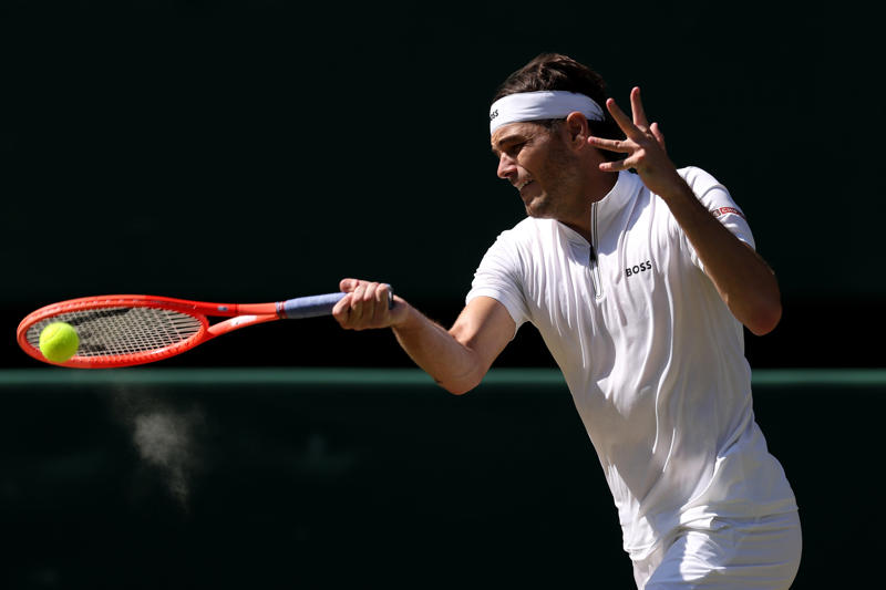 Wimbledon men’s semi-finals live, Sinner on French Open final rematch with Alcaraz, Sinner on Djokovic’s injury woes, Sinner on his first Wimbledon final this Sunday, GAME, SET AND MATCH! SINNER WINS, *Djokovic 3-6 3-6 4-5 Sinner*, *Djokovic 3-6 3-6 3-5 Sinner, Sinner breaks again! Djokovic 3-6 3-6 3-4 Sinner*, *Djokovic 3-6 3-6 3-3 Sinner, Sinner breaks back! Djokovic 3-6 3-6 3-2 Sinner*, *Djokovic 3-6 3-6 3-1 Sinner, Djokovic 3-6 3-6 3-0 Sinner*, Djokovic breaks! Djokovic 3-6 3-6 2-0 Sinner, Djokovic 3-6 3-6 1-0 Sinner*, Djokovic 3-6 3-6 Sinner, Djokovic takes medical timeout! Djokovic 3-6 3-6 Sinner, Djokovic calls trainer! Djokovic 3-6 3-6 Sinner, SECOND SET! Djokovic 3-6 3-6 Sinner, Djokovic 3-6 3-5 Sinner*, *Djokovic 3-6 2-5 Sinner, *Djokovic 3-6 2-5 Sinner, *Djokovic 3-6 2-5 Sinner, Djokovic 3-6 2-4 Sinner*, *Djokovic 3-6 1-4 Sinner, Djokovic 3-6 1-3 Sinner*, *Djokovic 3-6 0-3 Sinner, Djokovic 3-6 0-2 Sinner*, *Djokovic 3-6 0-1 Sinner, FIRST SET! Djokovic 3-6 Sinner*, Djokovic saves set points! *Djokovic 3-5 Sinner, *Djokovic 3-5 Sinner, Djokovic 3-4 Sinner*, *Djokovic 2-4 Sinner, Djokovic 2-3 Sinner*, *Djokovic 1-3 Sinner, Break of serve! Djokovic 1-2 Sinner*, *Djokovic 1-1 Sinner, Here we go..., Djokovic and Sinner on court! Read our match preview, Alcaraz on his hat-trick bid and Djokovic vs Sinner, GAME, SET AND MATCH! ALCARAZ WINS, Alcaraz saves two set points in tiebreak!, Fritz turns tiebreak around..., Alcaraz leads tiebreak at change of ends, *Alcaraz 6-4, 5-7, 6-3, 6-6 Fritz, *Alcaraz 6-4, 5-7, 6-3, 3-3 Fritz, SET! ALCARAZ IN FRONT ONCE MORE, Alcaraz breaks to love, SET! FRITZ TIES SEMI-FINAL OUT OF NOWHERE, Alcaraz 6-4, 4-4 Fritz*, SET! ALCARAZ LEADS SEMI-FINAL, *Alcaraz 3-2 Fritz – eye issue for Spaniard, The key weapon Djokovic has which could beat Sinner, Wimbledon 2025 live: Today’s big story, How Jannik Sinner explained doping contamination to escape serious ban, Sabalenka, fainting fans, and a fall at a familiar hurdle