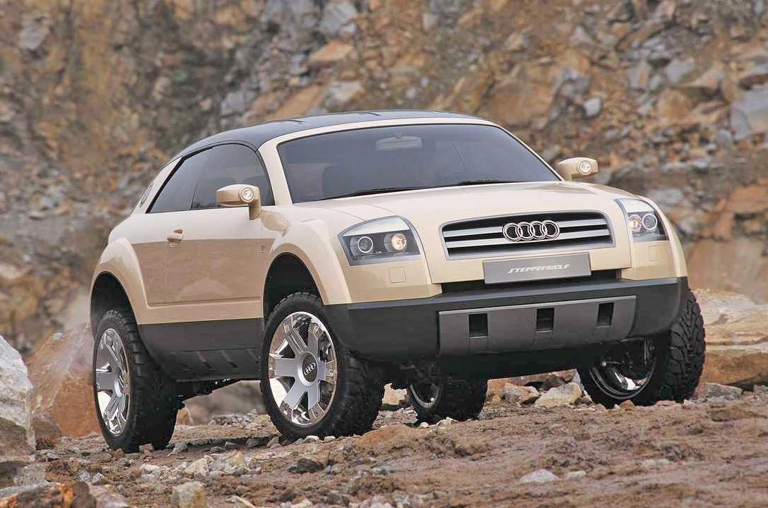 From the tail-end of 1964 to Christmas 2004 were Audi’s glory days., Audi Super 90 (1966), Audi 100 (1968), Audi 100 Coupé S (1969), Audi 50 (1974), Audi 80 GTE (1975), Audi 100 Avant (1976), Audi 200 Turbo (1979), Audi Quattro (1980), Audi Pininfarina Quartz (1981), Audi 100 (1982), Audi Sport Quattro (1984), Audi 80 (1986), Audi 200 Avant (1989), Audi Cabriolet (1991), Audi V8 (1991), Audi RS2 (1994), Audi A8 (1994), Audi A3 (1996), Audi TT (1998), Audi Steppenwolf (2000), Audi A2 (1999), Audi Allroad Quattro (2000), Audi RS 6 (2002), Audi Le Mans Quattro (2003), Audi Q7 V12 (2004)