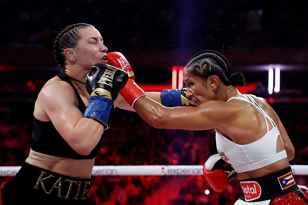 Taylor vs Serrano 3 live, Katie Taylor ekes out victory in Amanda Serrano trilogy, Amanda Serrano: "Thank you for supporting women's boxing", Katie Taylor: "We made history three times", Katie Taylor 'doesn't know' if she'll fight again, Amanda Serrano gives tearful speech in defeat, KATIE TAYLOR WINS BY MAJORITY DECISION!, Katie Taylor vs Amanda Serrano 3, Katie Taylor vs Amanda Serrano 3, Katie Taylor vs Amanda Serrano 3, Katie Taylor vs Amanda Serrano 3, Katie Taylor vs Amanda Serrano 3, Katie Taylor vs Amanda Serrano 3, Katie Taylor vs Amanda Serrano 3, Katie Taylor vs Amanda Serrano 3, Katie Taylor vs Amanda Serrano 3, Katie Taylor vs Amanda Serrano 3, Katie Taylor vs Amanda Serrano 3, Katie Taylor next..., Amanda Serrano makes her ringwalk, Time for the national anthems...., Madison Square Garden is BOUNCING!, Katie Taylor takes aim at ‘whining’ Amanda Serrano ahead of trilogy clash, TIME FOR THE TRILOGY!, Taylor vs Serrano 3 live: Alycia Baumgardner vs Jennifer Miranda, Taylor vs Serrano 3 live: Alycia Baumgardner vs Jennifer Miranda, Taylor vs Serrano 3 live: Alycia Baumgardner vs Jennifer Miranda, Taylor vs Serrano 3 live: Alycia Baumgardner vs Jennifer Miranda, Taylor vs Serrano 3 live: Alycia Baumgardner vs Jennifer Miranda, Taylor vs Serrano 3 live: Alycia Baumgardner vs Jennifer Miranda, Taylor vs Serrano 3 live: Alycia Baumgardner vs Jennifer Miranda, Taylor vs Serrano 3 live: Alycia Baumgardner vs Jennifer Miranda, Co-main event time!, Carnival atmosphere inside Madison Square Garden, Countdown to Taylor vs Serrano 3, Taylor vs Serrano 3 live: What a moment for Shadasia Green, Taylor vs Serrano 3 live: Savannah Marshall fumes at the scorecards, Taylor vs Serrano 3 live: Savannah Marshall vs Shadasia Green, Taylor vs Serrano 3 live: Savannah Marshall vs Shadasia Green, Taylor vs Serrano 3 live: Savannah Marshall vs Shadasia Green, Taylor vs Serrano 3 live: Savannah Marshall vs Shadasia Green, Taylor vs Serrano 3 live: Savannah Marshall vs Shadasia Green, Taylor vs Serrano 3 live: Savannah Marshall vs Shadasia Green, Taylor vs Serrano 3 live: Savannah Marshall vs Shadasia Green, Taylor vs Serrano 3 live: Savannah Marshall vs Shadasia Green, Next up: Savannah Marshall vs Shadasia Green, Your main eventers have arrived!, Taylor vs Serrano 3 live: Ellie Scotney dedicates victory to late friend, Taylor vs Serrano 3 live: Ellie Scotney vs Yamileth Mercado, Taylor vs Serrano 3 live: Ellie Scotney vs Yamileth Mercado, Taylor vs Serrano 3 live: Ellie Scotney vs Yamileth Mercado, Taylor vs Serrano 3 live: Ellie Scotney vs Yamileth Mercado, Taylor vs Serrano 3 live: Ellie Scotney vs Yamileth Mercado, Taylor vs Serrano 3 live: Ellie Scotney vs Yamileth Mercado, Taylor vs Serrano 3 live: Ellie Scotney vs Yamileth Mercado, Taylor vs Serrano 3 live: Ellie Scotney vs Yamileth Mercado, Records are being broken!, No stage more fitting than The Garden, Taylor vs Serrano 3 main card in full, Cherneka Johnson makes Aussie history, Taylor takes aim at ‘whining’ Serrano ahead of trilogy clash, Results from the prelims, Main card on the way!, Taylor vs Serrano 3 undercard in full, How to watch Taylor vs Serrano 3 tonight – is it free on Netflix?, What time does Taylor vs Serrano 3 start tonight?, Welcome to our live coverage of Taylor vs Serrano 3!
