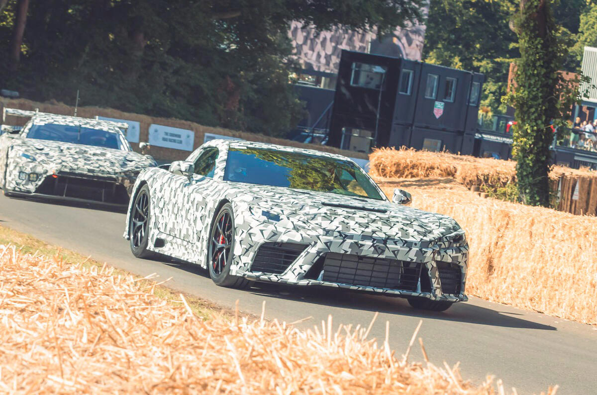 Lexus 'LFR' Alpine A110 R Ultime, Alpine A290 Rallye, Alpine A390, Alpine Alpenglow Hy6, Aston Martin DBX S, Aston Martin Valhalla, Automobili Mignatta Rina, Bentley Bentayga Speed, BMW M2 CS, BMW Concept Speedtop, BMW Vision Driving Experience, Bovensiepen Zagato, Callum Wood & Pickett Mini, Denza B5, Denza Z9 GT, Ferrari 296 Speciale, Ferrari Amalfi, Ferrari F80, GMA T33 Spider, Honda 0 Series SUV concept, Honda Civic Type R Ultimate, Honda Prelude concept, Honda Super EV Concept, Hyundai Ioniq 6 N, Jaecoo 5, Land Rover Defender Trophy Edition, Lanzante 95-59, Lexus 'LFR', Maserati MCPura, McLaren W1, Mercedes-Benz CLA, MG CyberX, MG Cyberster Black, Praga Bohema, Renault 4, Renault 5 Turbo 3E, TWR Supercat, Xiaomi SU7 Ultra