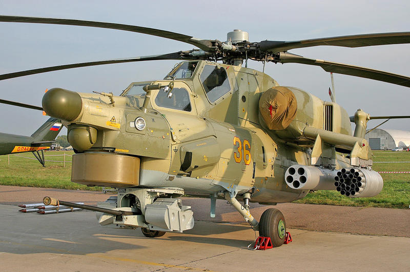 10: Eurocopter Tiger, 9: HAL Prachand, 8: Denel Rooivalk, 7: Agusta A129 Mangusta, 6: Chinese Aircraft Industries Group (CAIC) Z-10, 5: Kamov Ka-50/52 (NATO codename ‘Hokum’), 5: Kamov Ka-50/52, 4: Mil Mi-24/25/35 (NATO codename ‘Hind’), 3: Mil Mi-28 ‘Havoc’, 2: Bell AH-1Z Viper, 1: AH-64 Apache