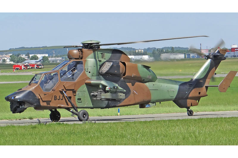 10: Eurocopter Tiger, 9: HAL Prachand, 8: Denel Rooivalk, 7: Agusta A129 Mangusta, 6: Chinese Aircraft Industries Group (CAIC) Z-10, 5: Kamov Ka-50/52 (NATO codename ‘Hokum’), 5: Kamov Ka-50/52, 4: Mil Mi-24/25/35 (NATO codename ‘Hind’), 3: Mil Mi-28 ‘Havoc’, 2: Bell AH-1Z Viper, 1: AH-64 Apache