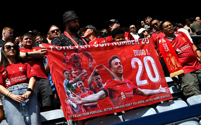 05:25 PM BST, Liverpool’s number 20, forever, 05:15 PM BST, A lot to take in, 05:12 PM BST, Very, very emotional, 05:07 PM BST, Scenes after FT, 05:06 PM BST, Paying tribute to Diogo Jota, 04:58 PM BST, Credit to Preston, 04:53 PM BST, Emotional scenes, 04:51 PM BST, Full time, 04:49 PM BST, 90+1 mins: Preston 1 Liverpool 3, 04:48 PM BST, 90 mins: Preston 1 Liverpool 3, 04:47 PM BST, GOAL! Gakpo seals victory for Liverpool, 04:43 PM BST, 85 mins: Preston 1 Liverpool 2, 04:41 PM BST, GOAL! Lindsay gets one back for Preston, 04:39 PM BST, 80 mins: Preston 0 Liverpool 2, 04:36 PM BST, 78 mins: Preston 0 Liverpool 2, 04:35 PM BST, 76 mins: Preston 0 Liverpool 2, 04:32 PM BST, 73 mins: Preston 0 Liverpool 2, 04:28 PM BST, 69 mins: Preston 0 Liverpool 2, 04:25 PM BST, 66 mins: Preston 0 Liverpool 2, 04:22 PM BST, 63 mins: Preston 0 Liverpool 2, 04:18 PM BST, 60 mins: Preston 0 Liverpool 2, 04:17 PM BST, 59 mins: Preston 0 Liverpool 2, 04:15 PM BST, 56 mins: Preston 0 Liverpool 2, 04:15 PM BST, 55 mins: Preston 0 Liverpool 2, 04:11 PM BST, GOAL! Nunez doubles Liverpool’s lead and pays tribute to Diogo Jota, 04:05 PM BST, 47 mins: Preston 0 Liverpool 1, 04:03 PM BST, Second half, 03:54 PM BST, Tributes throughout the first half, 03:51 PM BST, Conor Bradley has Liverpool ahead at the break, 03:47 PM BST, Half-time, 03:46 PM BST, 45+1 mins: Preston 0 Liverpool 1, 03:45 PM BST, 45 mins: Preston 0 Liverpool 1, 03:44 PM BST, 44 mins: Preston 0 Liverpool 1, 03:43 PM BST, 42 mins: Preston 0 Liverpool 1, 03:37 PM BST, 36 mins: Preston 0 Liverpool 1, 03:33 PM BST, GOAL! Bradley gives Liverpool the lead, 03:32 PM BST, 31 mins: Preston 0 Liverpool 0, 03:28 PM BST, 28 mins: Preston 0 Liverpool 0, 03:26 PM BST, 26 mins: Preston 0 Liverpool 0, 03:24 PM BST, 23 mins: Preston 0 Liverpool 0, 03:20 PM BST, 20 mins: Preston 0 Liverpool 0, 03:18 PM BST, 17 mins: Preston 0 Liverpool 0, 03:17 PM BST, 15 mins: Preston 0 Liverpool 0, 03:14 PM BST, 13 mins: Preston 0 Liverpool 0, 03:11 PM BST, 11 mins: Preston 0 Liverpool 0, 03:10 PM BST, 10 mins: Preston 0 Liverpool 0, 03:09 PM BST, 8 mins: Preston 0 Liverpool 0, 03:04 PM BST, 4 mins: Preston 0 Liverpool 0, 03:03 PM BST, 2 mins: Preston 0 Liverpool 0, 03:01 PM BST, 1 min: Preston 0 Liverpool 0, 03:00 PM BST, Kick-off, 02:57 PM BST, Minute’s silence, 02:56 PM BST, Reminder of the teams, 02:54 PM BST, Pre-match tributes, 02:51 PM BST, Remembering Liverpool’s number 20, 02:42 PM BST, Liverpool warming up, 02:39 PM BST, Debut in goal for the huge Georgian, 02:33 PM BST, Full team news, 02:30 PM BST, Liverpool retire Diogo Jota’s shirt number, 02:27 PM BST, Preston’s business so far this summer, 02:26 PM BST, Out to warm up, 02:25 PM BST, Liverpool’s business so far this summer, 02:21 PM BST, Tributes aplenty, 02:18 PM BST, New coach in the Liverpool dugout, 02:11 PM BST, Jota shirts everywhere, 02:05 PM BST, Jota’s song will live on, 02:03 PM BST, Preston team news, 02:00 PM BST, Liverpool team news, 02:00 PM BST, Commemorative edition matchday programme, 01:25 PM BST, Liverpool poised for emotional return