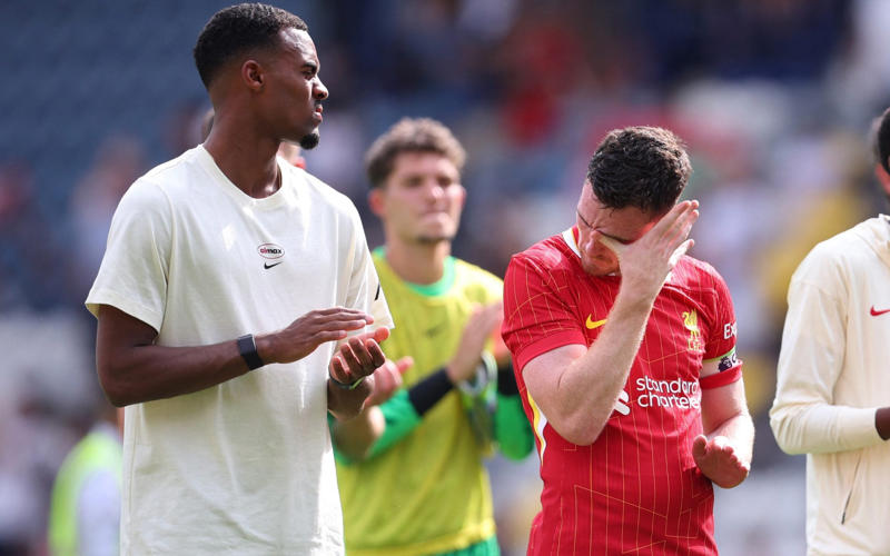 05:25 PM BST, Liverpool’s number 20, forever, 05:15 PM BST, A lot to take in, 05:12 PM BST, Very, very emotional, 05:07 PM BST, Scenes after FT, 05:06 PM BST, Paying tribute to Diogo Jota, 04:58 PM BST, Credit to Preston, 04:53 PM BST, Emotional scenes, 04:51 PM BST, Full time, 04:49 PM BST, 90+1 mins: Preston 1 Liverpool 3, 04:48 PM BST, 90 mins: Preston 1 Liverpool 3, 04:47 PM BST, GOAL! Gakpo seals victory for Liverpool, 04:43 PM BST, 85 mins: Preston 1 Liverpool 2, 04:41 PM BST, GOAL! Lindsay gets one back for Preston, 04:39 PM BST, 80 mins: Preston 0 Liverpool 2, 04:36 PM BST, 78 mins: Preston 0 Liverpool 2, 04:35 PM BST, 76 mins: Preston 0 Liverpool 2, 04:32 PM BST, 73 mins: Preston 0 Liverpool 2, 04:28 PM BST, 69 mins: Preston 0 Liverpool 2, 04:25 PM BST, 66 mins: Preston 0 Liverpool 2, 04:22 PM BST, 63 mins: Preston 0 Liverpool 2, 04:18 PM BST, 60 mins: Preston 0 Liverpool 2, 04:17 PM BST, 59 mins: Preston 0 Liverpool 2, 04:15 PM BST, 56 mins: Preston 0 Liverpool 2, 04:15 PM BST, 55 mins: Preston 0 Liverpool 2, 04:11 PM BST, GOAL! Nunez doubles Liverpool’s lead and pays tribute to Diogo Jota, 04:05 PM BST, 47 mins: Preston 0 Liverpool 1, 04:03 PM BST, Second half, 03:54 PM BST, Tributes throughout the first half, 03:51 PM BST, Conor Bradley has Liverpool ahead at the break, 03:47 PM BST, Half-time, 03:46 PM BST, 45+1 mins: Preston 0 Liverpool 1, 03:45 PM BST, 45 mins: Preston 0 Liverpool 1, 03:44 PM BST, 44 mins: Preston 0 Liverpool 1, 03:43 PM BST, 42 mins: Preston 0 Liverpool 1, 03:37 PM BST, 36 mins: Preston 0 Liverpool 1, 03:33 PM BST, GOAL! Bradley gives Liverpool the lead, 03:32 PM BST, 31 mins: Preston 0 Liverpool 0, 03:28 PM BST, 28 mins: Preston 0 Liverpool 0, 03:26 PM BST, 26 mins: Preston 0 Liverpool 0, 03:24 PM BST, 23 mins: Preston 0 Liverpool 0, 03:20 PM BST, 20 mins: Preston 0 Liverpool 0, 03:18 PM BST, 17 mins: Preston 0 Liverpool 0, 03:17 PM BST, 15 mins: Preston 0 Liverpool 0, 03:14 PM BST, 13 mins: Preston 0 Liverpool 0, 03:11 PM BST, 11 mins: Preston 0 Liverpool 0, 03:10 PM BST, 10 mins: Preston 0 Liverpool 0, 03:09 PM BST, 8 mins: Preston 0 Liverpool 0, 03:04 PM BST, 4 mins: Preston 0 Liverpool 0, 03:03 PM BST, 2 mins: Preston 0 Liverpool 0, 03:01 PM BST, 1 min: Preston 0 Liverpool 0, 03:00 PM BST, Kick-off, 02:57 PM BST, Minute’s silence, 02:56 PM BST, Reminder of the teams, 02:54 PM BST, Pre-match tributes, 02:51 PM BST, Remembering Liverpool’s number 20, 02:42 PM BST, Liverpool warming up, 02:39 PM BST, Debut in goal for the huge Georgian, 02:33 PM BST, Full team news, 02:30 PM BST, Liverpool retire Diogo Jota’s shirt number, 02:27 PM BST, Preston’s business so far this summer, 02:26 PM BST, Out to warm up, 02:25 PM BST, Liverpool’s business so far this summer, 02:21 PM BST, Tributes aplenty, 02:18 PM BST, New coach in the Liverpool dugout, 02:11 PM BST, Jota shirts everywhere, 02:05 PM BST, Jota’s song will live on, 02:03 PM BST, Preston team news, 02:00 PM BST, Liverpool team news, 02:00 PM BST, Commemorative edition matchday programme, 01:25 PM BST, Liverpool poised for emotional return