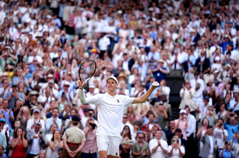Wimbledon 2025: Men's singles final - Alcaraz vs Sinner, Jannik Sinner observes his name on honours board at Wimbledon, Former Wimbledon champion Bartoli praises Sinner, Tim Henman in awe of Jannik Sinner after Wimbledon victory, Wimbledon 2025 - full list of honours, The Jannik Sinner era?, Wimbledon men's singles final - key stats, Jannik Sinner collects trophy on Centre Court after landing first Wimbledon title, Nick Kyrgios pinpoints the different between Jannik Sinner and Carlos Alcaraz, Jannik Sinner breaks his Carlos Alcaraz curse with stunning Wimbledon triumph, Alcaraz collects runner-up plate at Wimbledon, Jannik Sinner reacts to champagne cork interrupting Wimbledon final, Carlos Alcaraz determined to return to Wimbledon and thanks King of Spain, Centre Court showers Alcaraz with praise after Wimbledon final defeat, Sinner wins first Wimbledon crown to dethrone Alcaraz in sensational final, Sinner wins first Wimbledon crown to dethrone Alcaraz in sensational final, Alcaraz stays in championship with gutsy hold in Wimbledon final, Sinner feels pressure as Wimbledon title edges closer, Alcaraz turns to serve-and-volley tactic to stay in Wimbledon final, Sinner two games from victory, Alcaraz takes out frustration on new balls, Sinner builds lead in fourth set to surge towards Wimbledon crown, SET! Sinner powers to third set after towering overhead smash, BREAK! Sinner with the crucial advantage after Alcaraz slips, Sinner holding off inspired Alcaraz with impeccable serving, Alcaraz continues to lead in nail-biting third set in Wimbledon final, Alcaraz scrapping in third set without his best tennis, Alcaraz scraps to hold serve against Sinner in third set, Sinner wins second set after stunning forehand on the run, Wimbledon crowd boo spectator after champagne cork interrupts Alcaraz-Sinner final, Alcaraz fighting to avoid double break deficit, Sinner under pressure on serve once more, BREAK! Sinner strikes back to lead second set, Alcaraz wins gripping first set after magnificent backhand at full stretch, Alcaraz rattles off another game to take lead in ruthless three-game run, BREAK! Heavy-hitting Alcaraz hits back against Sinner, Sinner imposing himself on Alcaraz with first signs of variety, Sinner remains composed on serve, Alcaraz quickly finds his rhythm on serve to open up Wimbledon final