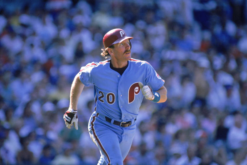 Manager: Charlie Manuel, Starting pitcher: Steve Carlton, Reliever/closer: Tug McGraw, Catcher: Darren Daulton, 1B: Ryan Howard, 2B: Chase Utley, 3B: Mike Schmidt, SS: Jimmy Rollins, OF: Bobby Abreu, OF: Lenny Dykstra, OF: Richie Ashburn, DH: Bryce Harper, Honorable mentions: