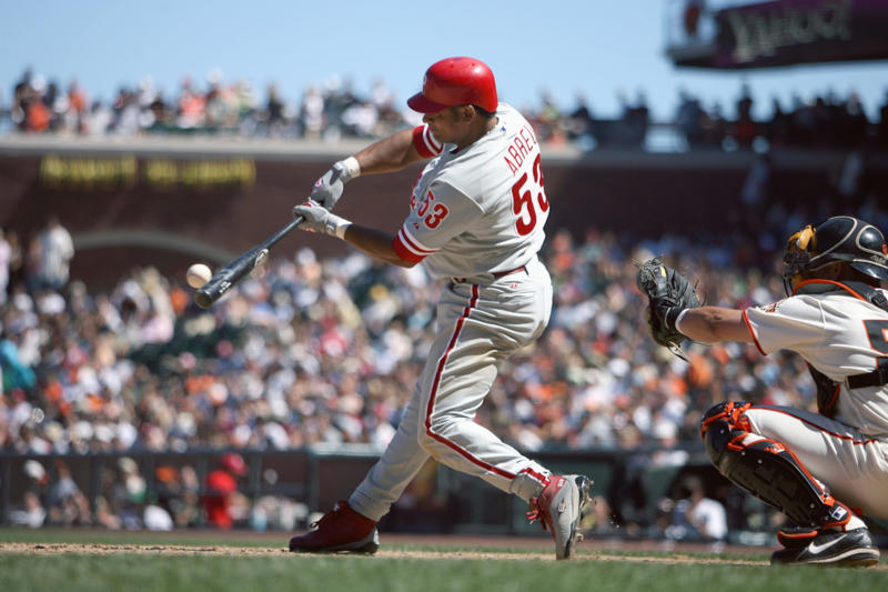 Manager: Charlie Manuel, Starting pitcher: Steve Carlton, Reliever/closer: Tug McGraw, Catcher: Darren Daulton, 1B: Ryan Howard, 2B: Chase Utley, 3B: Mike Schmidt, SS: Jimmy Rollins, OF: Bobby Abreu, OF: Lenny Dykstra, OF: Richie Ashburn, DH: Bryce Harper, Honorable mentions: