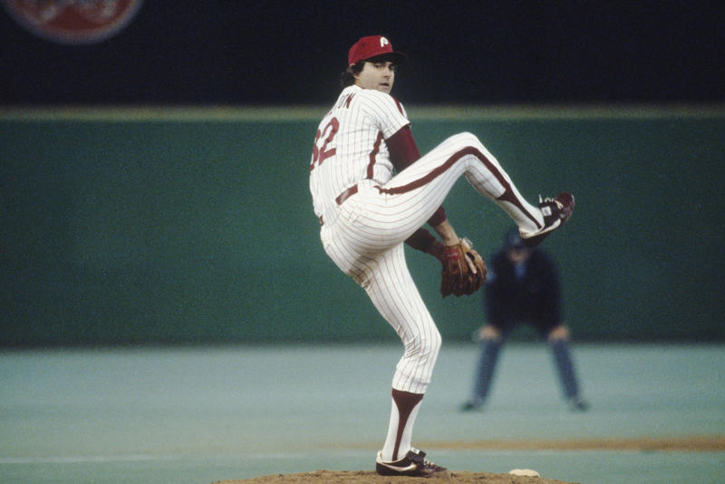 Manager: Charlie Manuel, Starting pitcher: Steve Carlton, Reliever/closer: Tug McGraw, Catcher: Darren Daulton, 1B: Ryan Howard, 2B: Chase Utley, 3B: Mike Schmidt, SS: Jimmy Rollins, OF: Bobby Abreu, OF: Lenny Dykstra, OF: Richie Ashburn, DH: Bryce Harper, Honorable mentions: