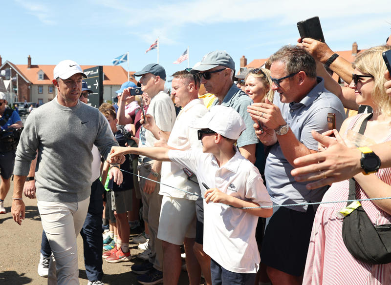 2025 Genesis Scottish Open leaderboard, Rory McIlroy nearly holes out from bunker at the Genesis Scottish open, Chris Gotterup holds steady at the top, Ludvig Aberg, Wyndham Clark join tie for the lead, Where to watch, follow the Genesis Scottish Open, What are some of the better groups Saturday at Genesis Scottish Open?