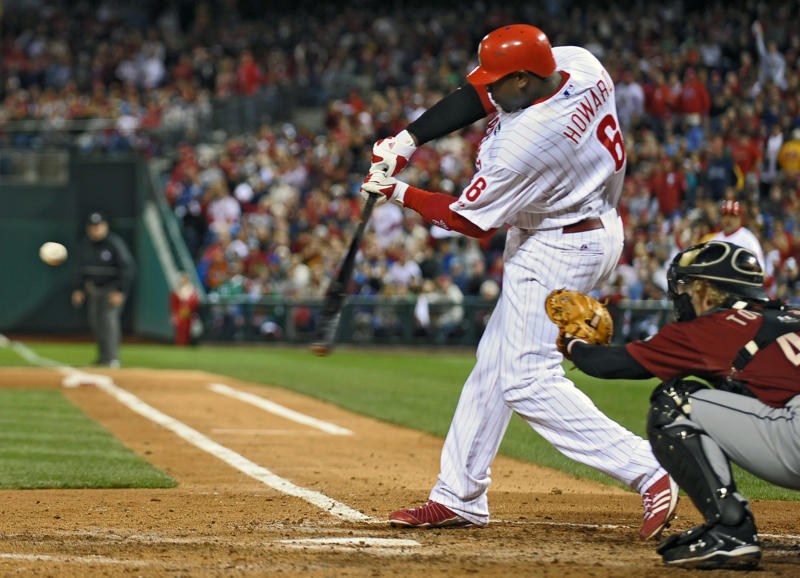 Manager: Charlie Manuel, Starting pitcher: Steve Carlton, Reliever/closer: Tug McGraw, Catcher: Darren Daulton, 1B: Ryan Howard, 2B: Chase Utley, 3B: Mike Schmidt, SS: Jimmy Rollins, OF: Bobby Abreu, OF: Lenny Dykstra, OF: Richie Ashburn, DH: Bryce Harper, Honorable mentions: