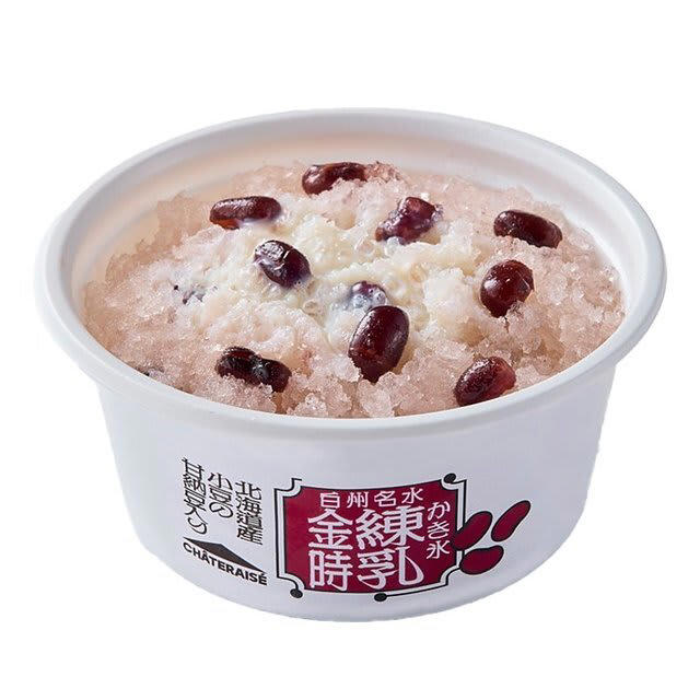 抹茶×粒餡が王道の美味しさ♡『白州名水かき氷 宇治抹茶金時 北海道産小豆の粒あん入り』, 風味豊かな小豆の美味しさを実感！『白州名水かき氷 練乳金時 北海道産小豆の甘納豆入り』, 青梅の爽やかさと食感がポイント！甘酸っぱさが夏にぴったりな『白州名水かき氷 つぶつぶ青梅』, 和食材が見事にマッチした『白州名水かき氷Premium やわらか練乳氷 香ばしきなこ 北海道産あずき＆黒蜜使用』, 桃の香りと甘みを堪能できる♡『白州名水かき氷Premium やわらか練乳氷 山梨県産白桃』