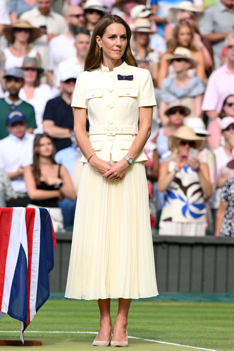 2) Jodie Comer in Strathberry, 3) Naomi Ackie in Toteme, 4) Marisa Abela in Strathberry, 5) Keira Knightley in Chanel, 6) Nicole Kidman in Brunello Cucinelli, 7) Sienna Miller in Ralph Lauren, 8) The Princess of Wales in Self-Portrait, 9) Joey King in Ralph Lauren, 10) Leslie Mann in Dior, 11) Jenna Coleman in Miu Miu, 12) Lucy Boynton in Chanel, 13) Monica Barbaro and Andrew Garfield, 14) Sienna Miller in Alessandra Rich, 15) Priyanka Chopra in Ralph Lauren, 16) Olivia Dean in Aym Studios, 17) Cate Blanchett in Giorgio Armani, 18) Maude Apatow in Ralph Lauren, 19) Olivia Rodrigo in vintage Ralph Lauren, 20) Lily Collins in Stella Jean, 21) Ellie Bamber in Maison Margiela, 22) Olivia Cooke in Ralph Lauren