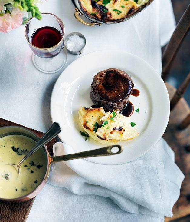 Best potato bake recipes to make in 2025,          Crisp potato bake recipe with barrel-aged feta      ,          Bar Rochford’s salt and vinegar potato galette with tomato spices      ,          Pavé de boeuf with Roquefort sauce and gratin dauphinoise      