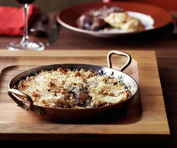 Best potato bake recipes to make in 2025,          Crisp potato bake recipe with barrel-aged feta      ,          Bar Rochford’s salt and vinegar potato galette with tomato spices      ,          Pavé de boeuf with Roquefort sauce and gratin dauphinoise      