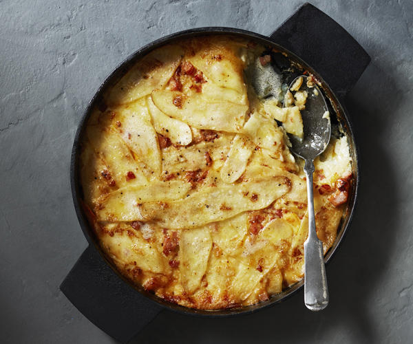 Best potato bake recipes to make in 2025,          Crisp potato bake recipe with barrel-aged feta      ,          Bar Rochford’s salt and vinegar potato galette with tomato spices      ,          Pavé de boeuf with Roquefort sauce and gratin dauphinoise      