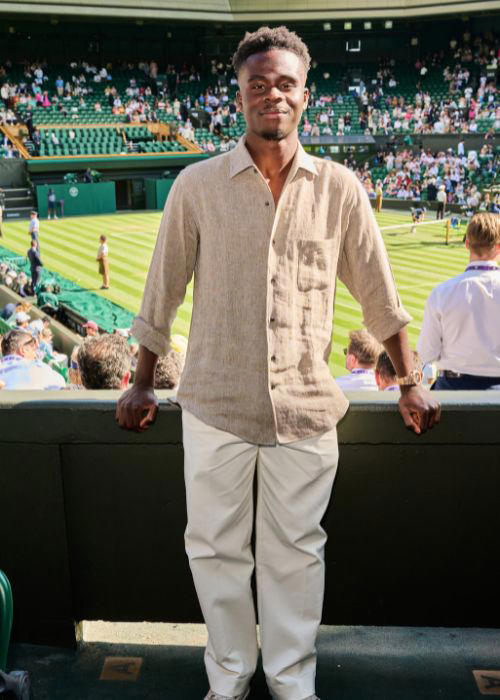 David Beckham- Custom Tudor Black Bay Chrono, Mirka Federer- Platinum Rolex Day-Date with Emerald Details, Eddie Redmayne- Omega Seamaster Aqua Terra, Andrew Garfield- Omega De Ville Trésor, Roger Federer- Rolex Sea-Dweller 40 (White Rolesor), Molly-Mae Hague- Patek Philippe Nautilus in Rose Gold, Nick Jonas- Vintage Rolex Day-Date 4, Russell Crowe- Rolex Cosmograph Daytona (Turquoise Dial), Leonardo DiCaprio- Rolex Submariner No Date, Bukayo Saka- Patek Philippe Nautilus Chronograph, Rami Malek- Cartier Tank Must, Daniel Ricciardo- Patek Philippe Aquanaut Chronograph