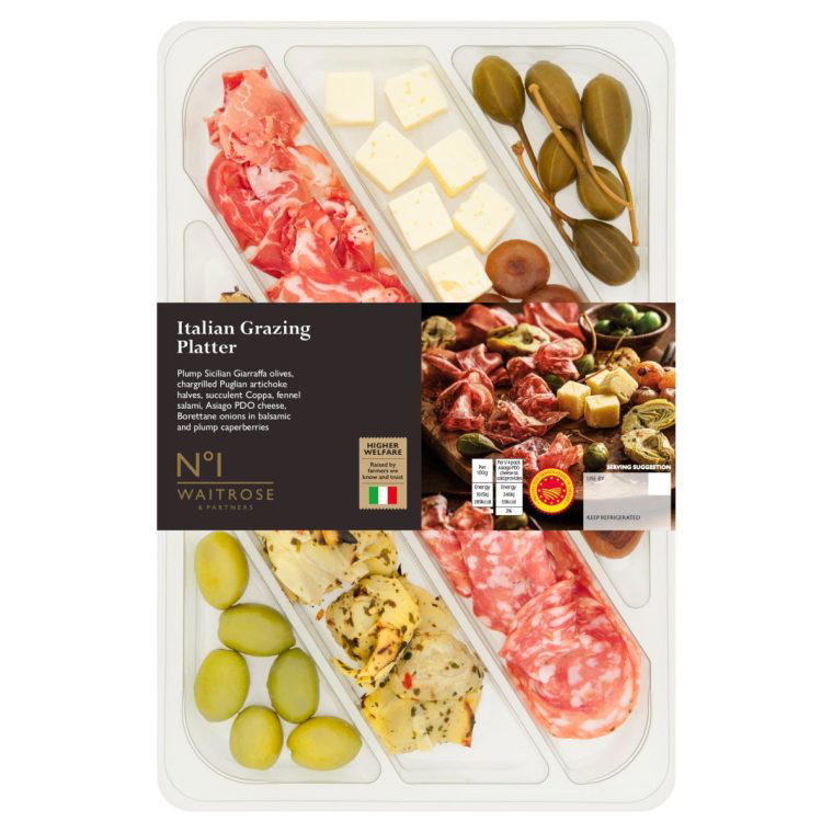The trends for this year, Tesco Finest Italian Aperitivo Trio, £4/180g, Unearthed Spanish Spinach Tortilla, Ocado.com, £4/500g, Waitrose No. 1 Italian Grazing Platter, £12/400g, Cypressa stuffed vine leaves, Ocado.com, £2.10/280g, Tesco Finest Prosciutto Crudo and Cheese Rollitos, £3.50, M&amp;S 6 Serrano Ham &amp; Gouda Tapas Bites, £3.90/80g, Morrison’s The Best 8 Dinky Pork and Smoked Bacon Pies, £3.50/200g