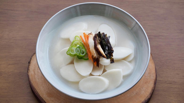 Dduk Guk Soondubu Jjigae, Cheesy Corn, Japchae Noodles, Buldak Chicken, Grilled Or Broiled Salted Mackerel, Dduk Guk, Bibimbap, Kalguksu, Gyeran Mari
